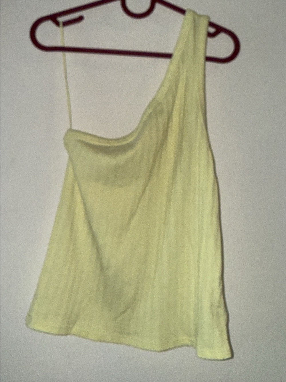 American Eagle Outfitters One-Shoulder Camisole in Pale Yellow